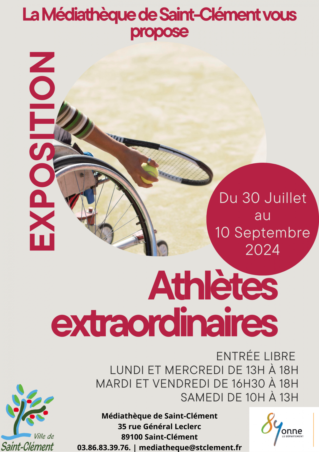 affiche expo sur athlètes